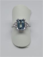 Anello Davite & Delucchi Donna in Oro bianco Acquamarina AA029047